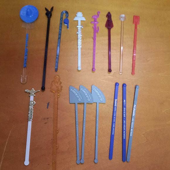 Source Unknown Dining Vintage Swizzle Stick Collection 6 Pieces